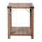 Merrick Lane Green River Modern Farmhouse Engineered Wood End Table and Powder Coated Steel Accents